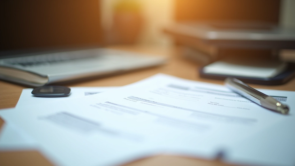 Documents relatifs à l'APA posés sur un bureau avec un stylo et une loupe